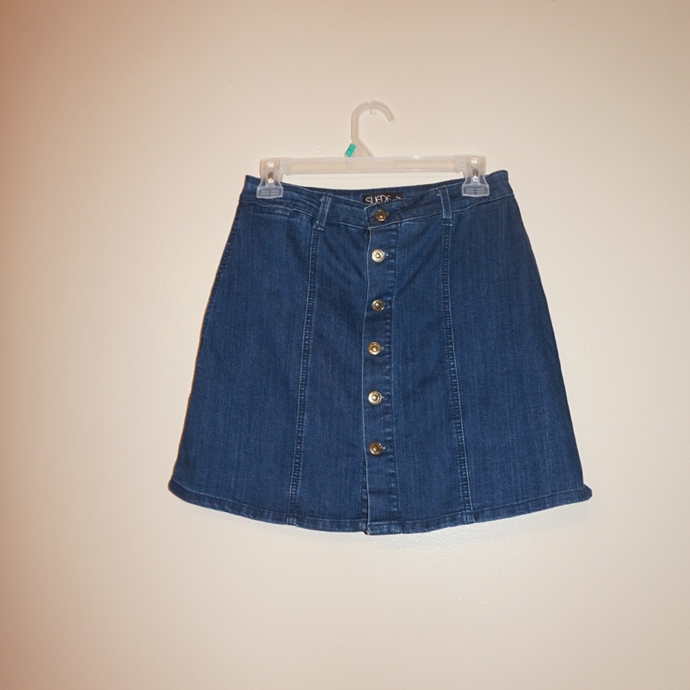 Dark denim skirt